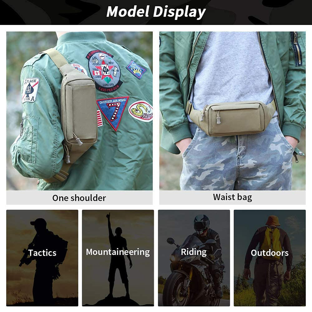 Huntvp Fanny Pack can be worn cross-body or as a belt bag.