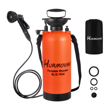 Hurmovae portable shower front view demonstrates compact, on-the-go rinse solution.