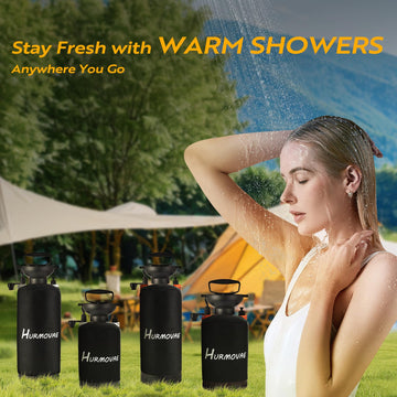 Hurmovae portable shower rotating head enables quick spray adjustments.