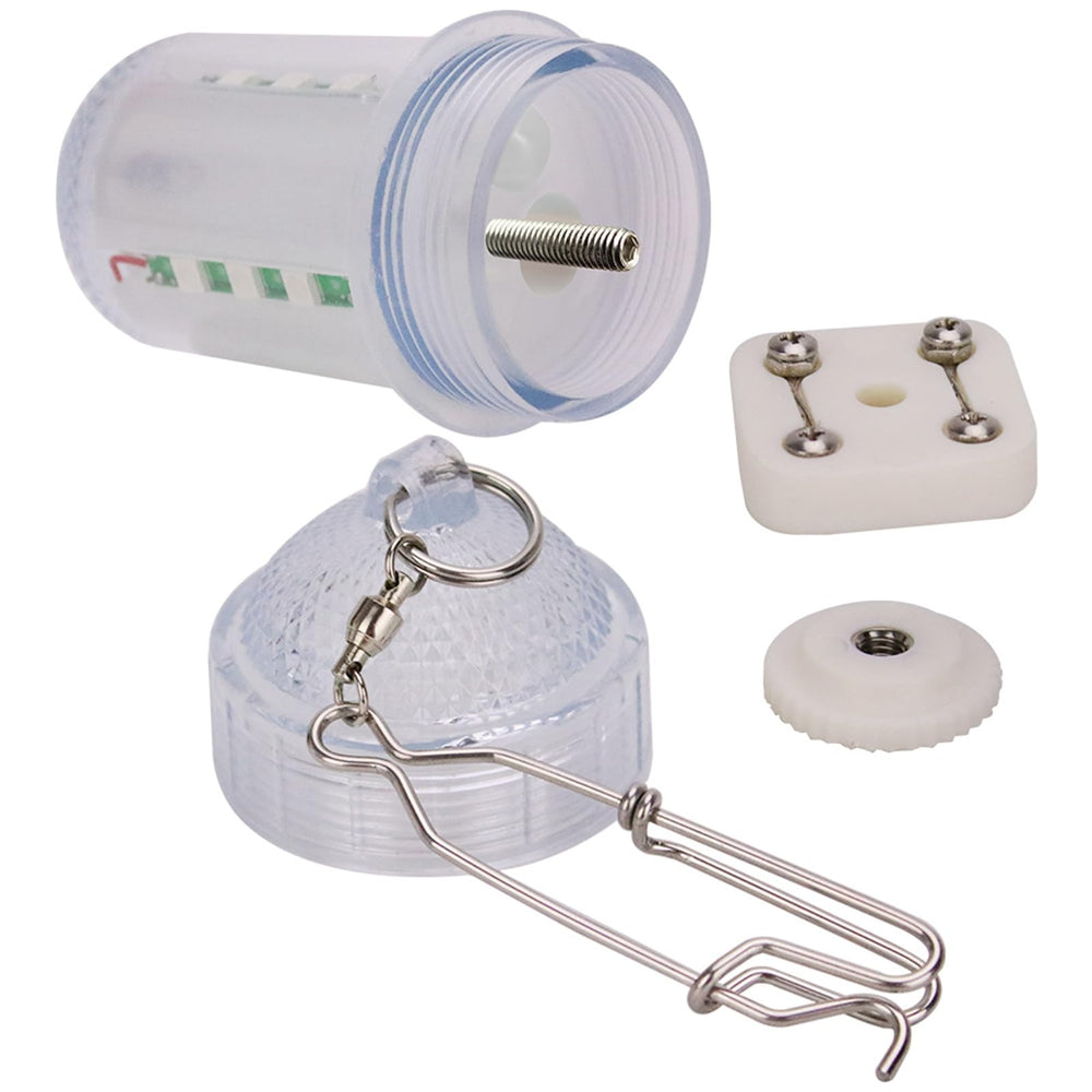 HURRISE underwater fishing LED lure light green on boat at night