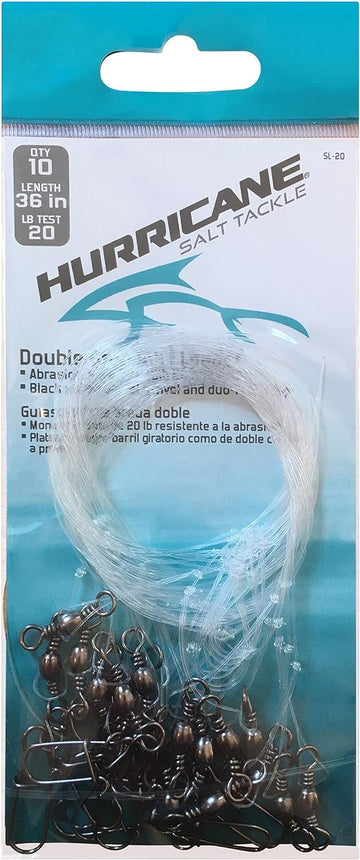Hurricane Surf Fishing Leader Bundle 30lb double drop, built for heavier seas and fish.