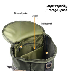 HurRise side pockets securely hold fishing rods during travel.