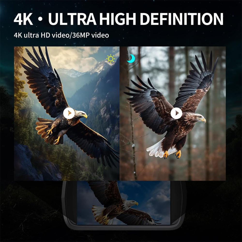HURYSIN night vision goggles 4000mAh battery enables long sessions on camping trips.