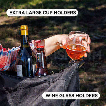 Huskfirm back pockets keep magazines and small gear tucked for clutter-free lounging.
