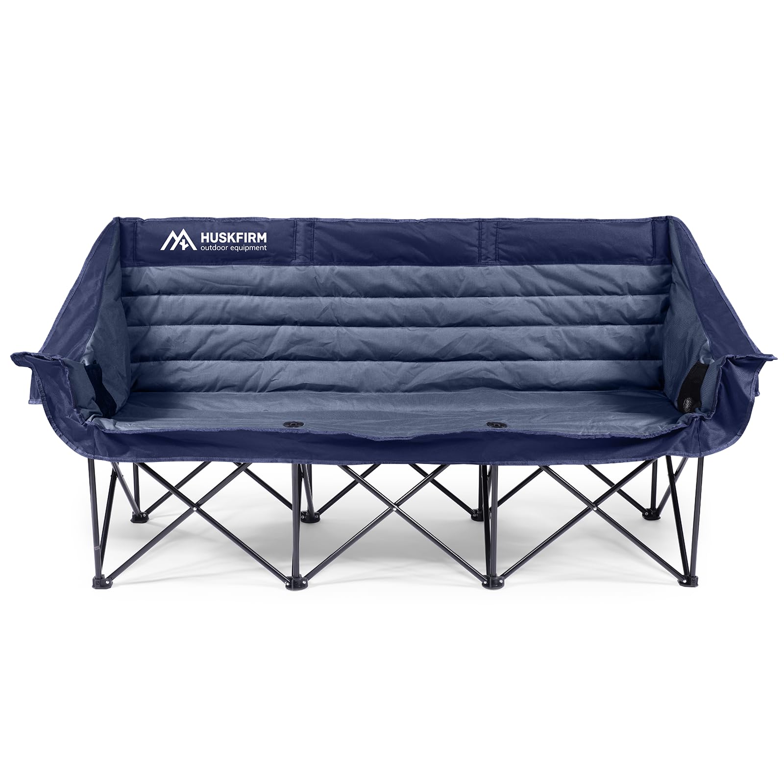 Huskfirm blue outdoor chair suitable for patio and backyard lounging.