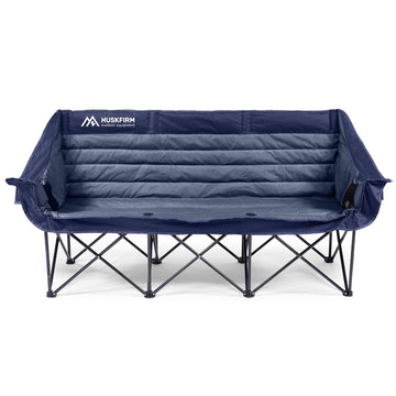 Huskfirm blue outdoor chair suitable for patio and backyard lounging.