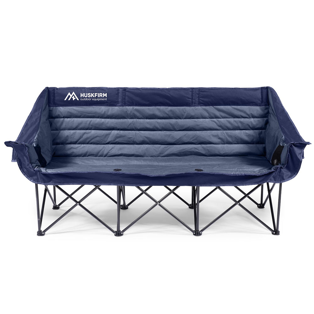 Huskfirm blue outdoor chair suitable for patio and backyard lounging.