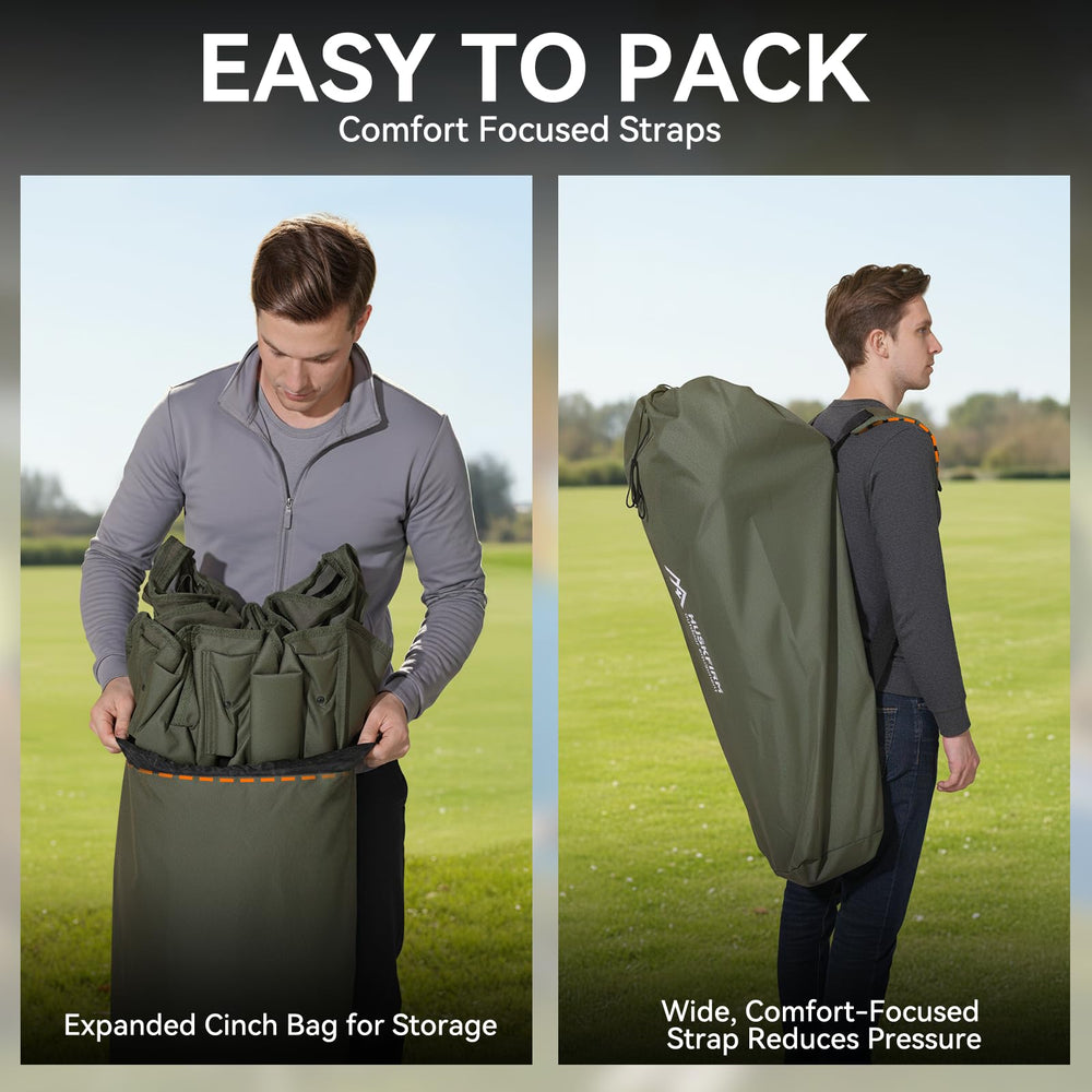 Huskfirm double camping chair 600-pound capacity for durable outdoor seating.