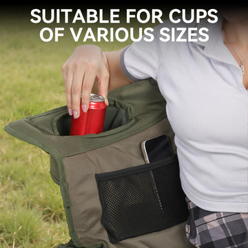 Huskfirm double camping chair folds compactly for easy transport.