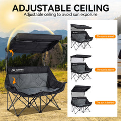 Huskfirm double camping chair side pockets keep essentials handy