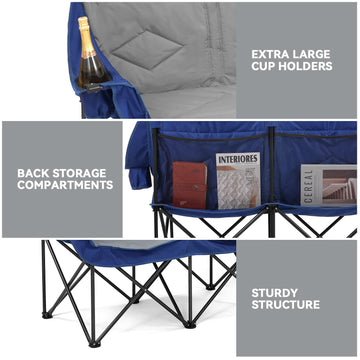 Huskfirm foldable camping chair with carry bag, easy to transport between adventures.