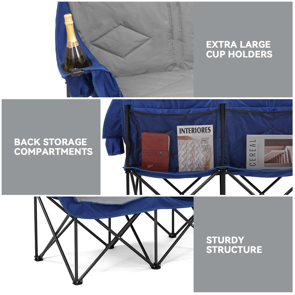 Huskfirm foldable camping chair with carry bag, easy to transport between adventures.