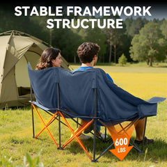 Huskfirm folding chair is portable for quick setup and easy storage.
