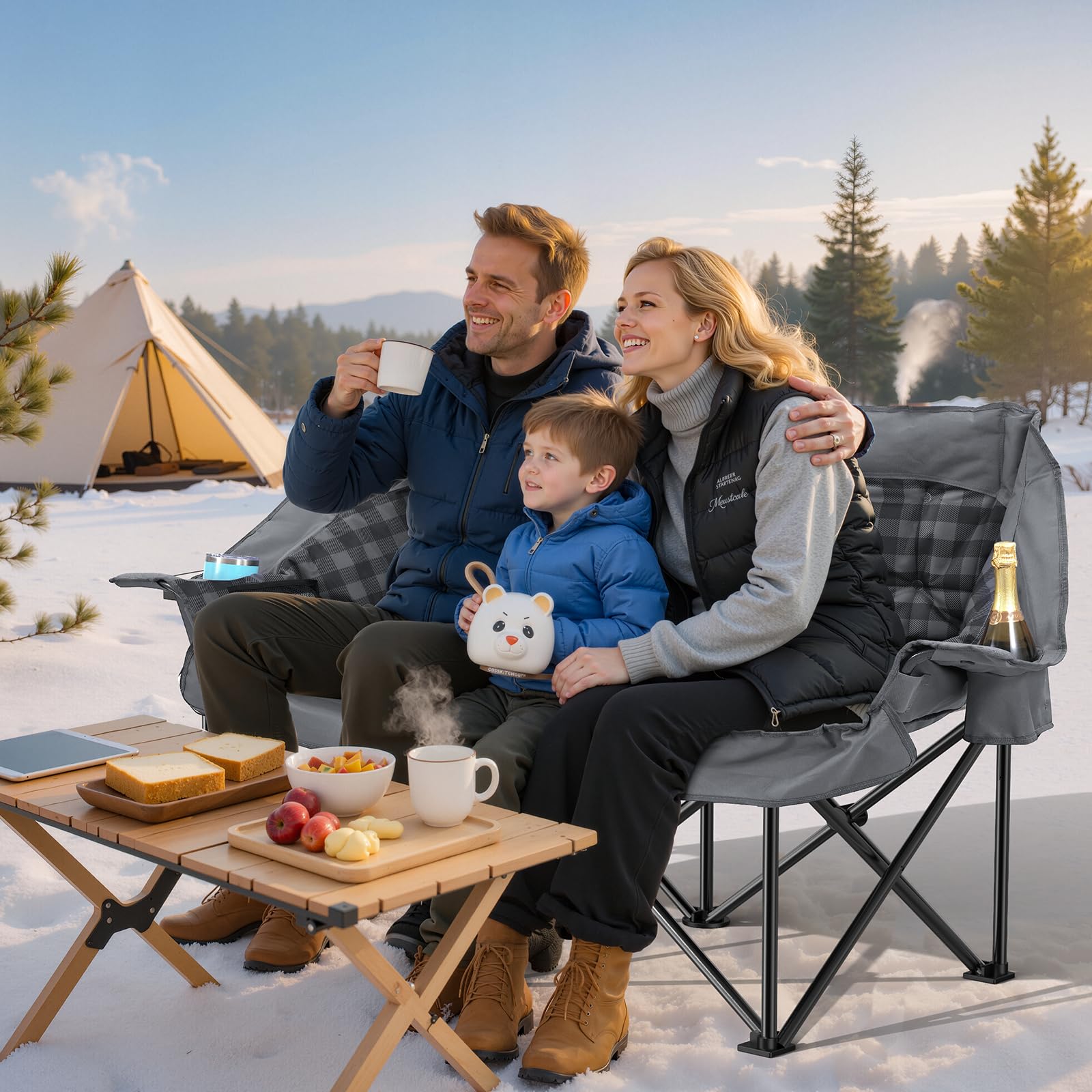 Huskfirm oversized camping couch offering extra room for two