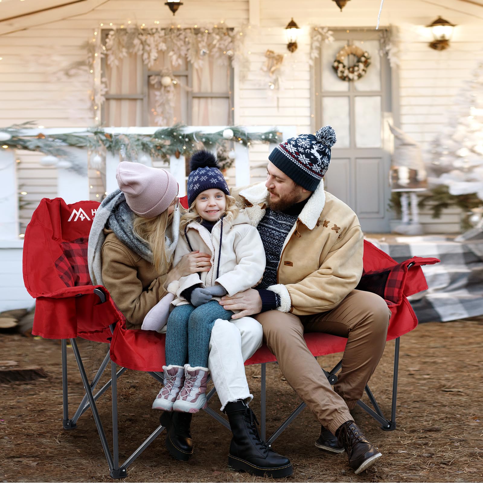 Huskfirm oversized heavy-duty camping sofa showcases rugged durability for outdoor lounging.