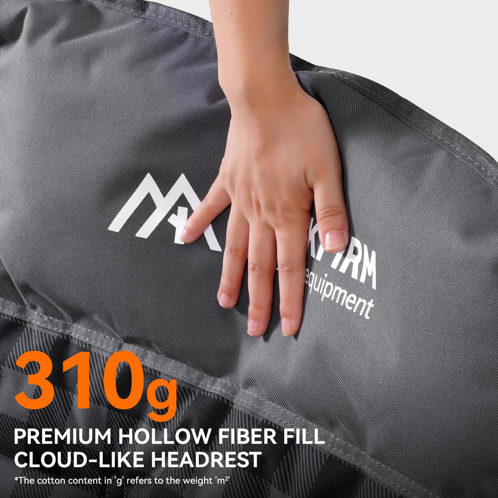 Huskfirm padded double camping chair 600D Oxford fabric resists wear.