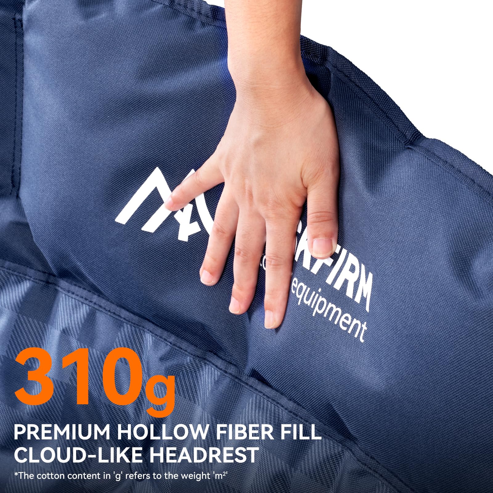 Huskfirm padded double camping chair blue steel frame for sturdy, durable outdoor seating.