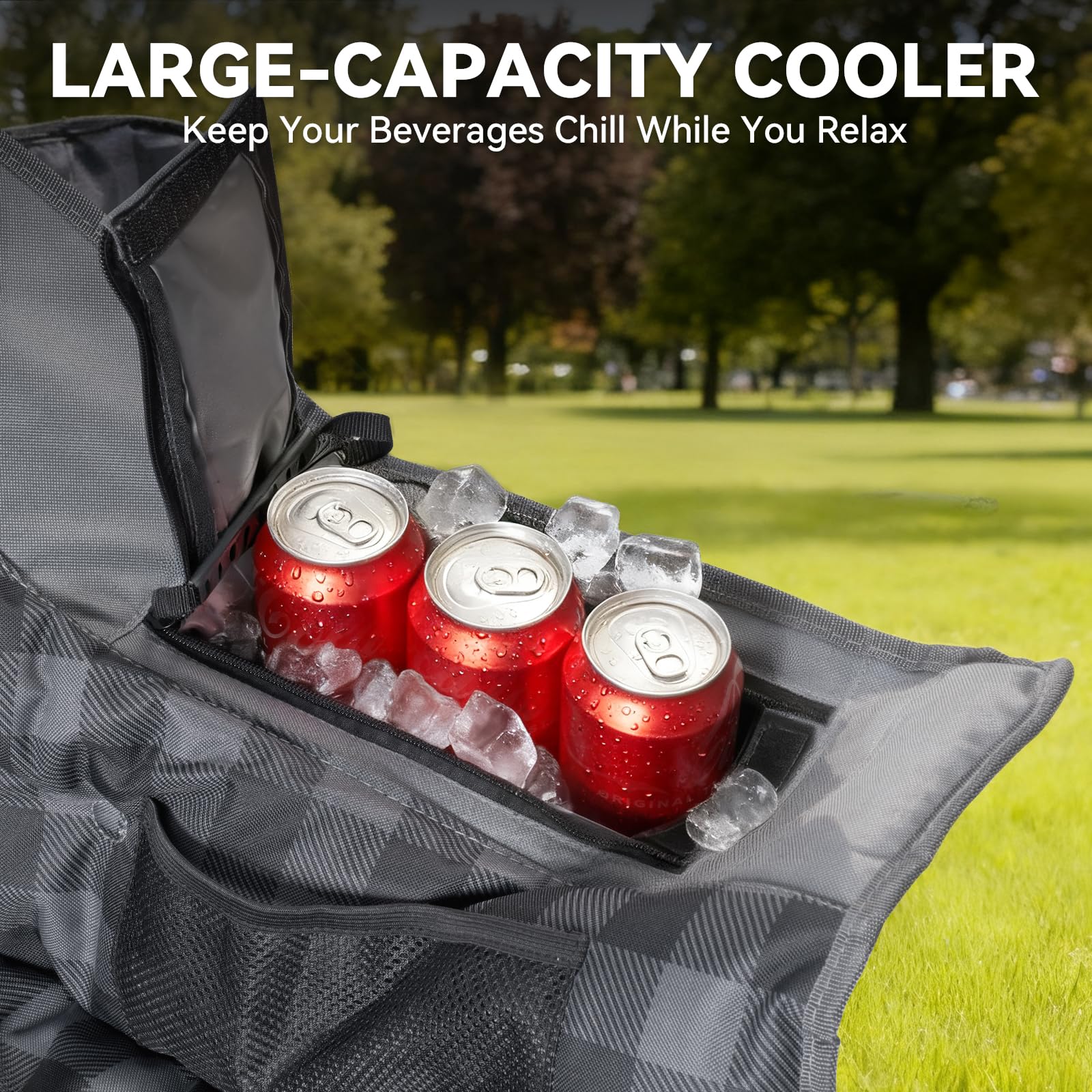 Huskfirm padded double camping chair carry bag aids simple transport.