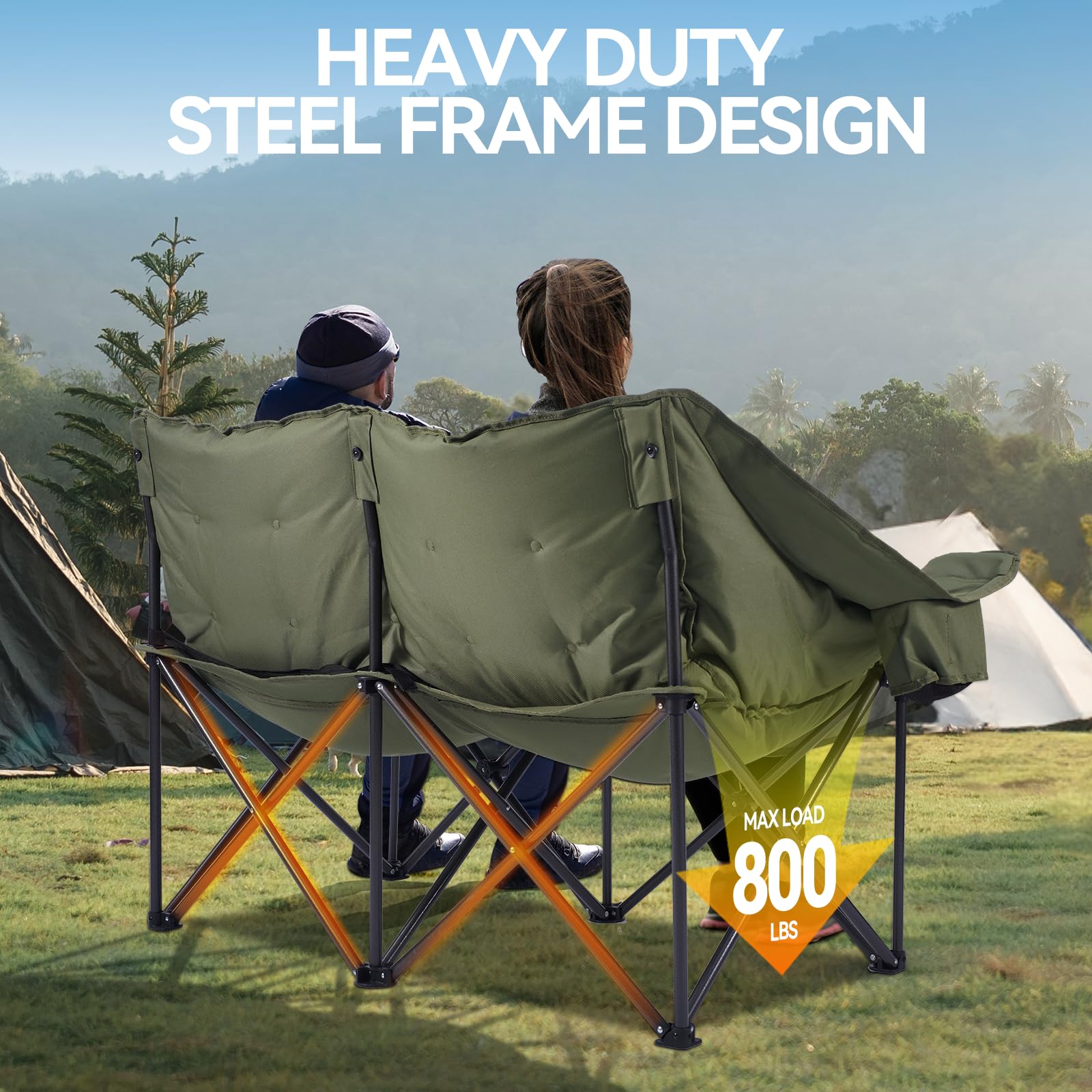 Huskfirm portable-carry-bag-folding-chair enables quick transport and easy storage.
