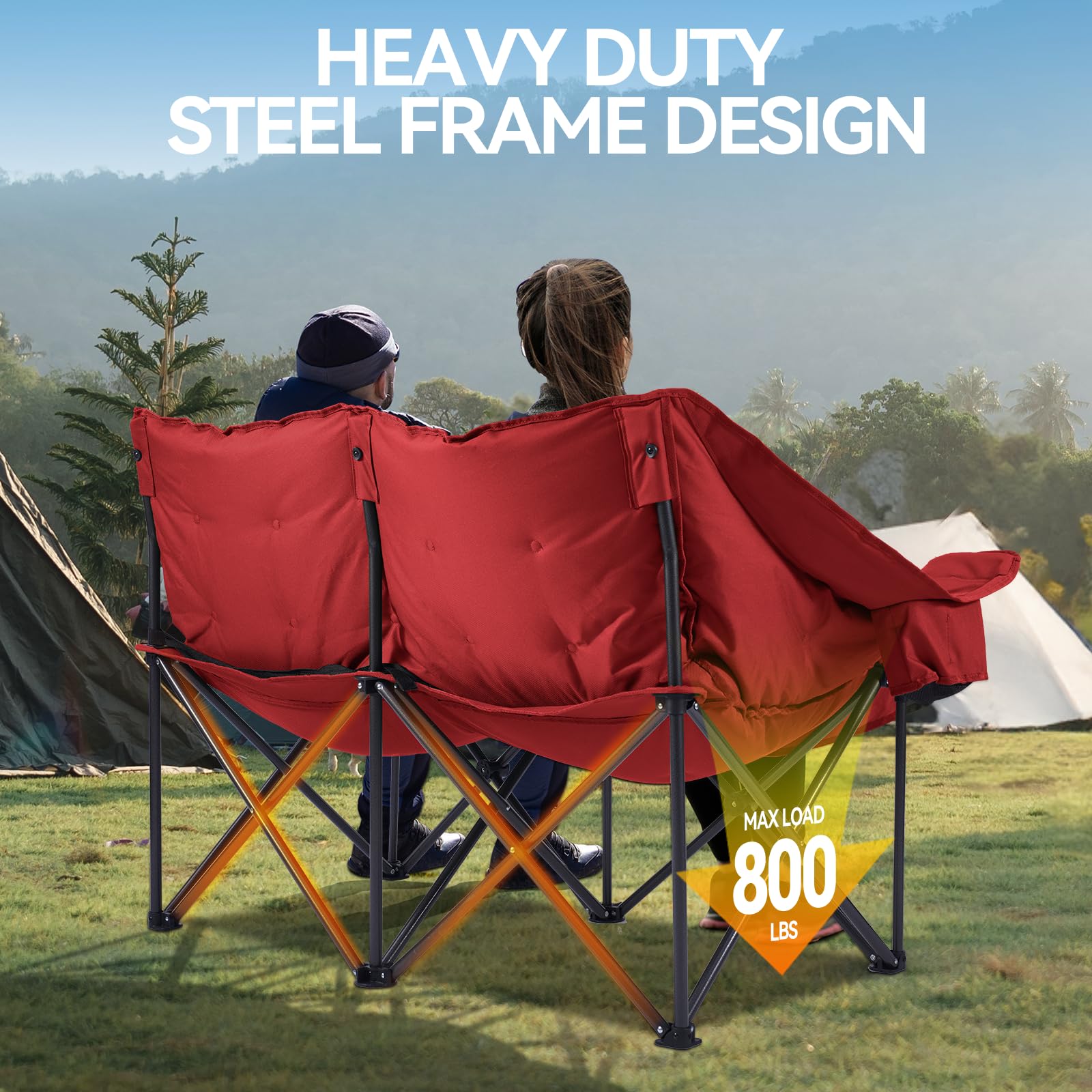 Huskfirm steel frame and 800D fabric offer strong, lasting performance outdoors.
