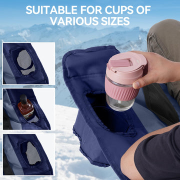 Huskfirm winter outdoor camping chair by fire – versatile for cold-weather gatherings