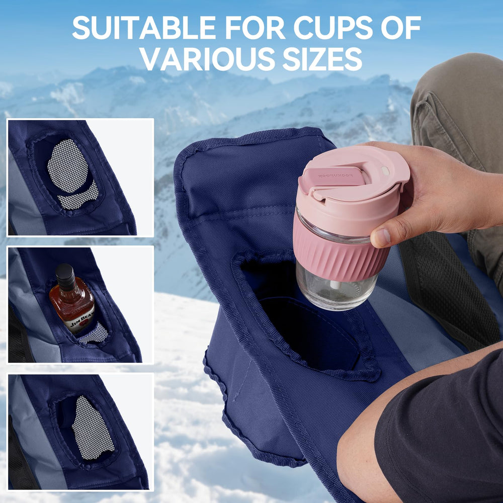 Huskfirm winter outdoor camping chair by fire – versatile for cold-weather gatherings