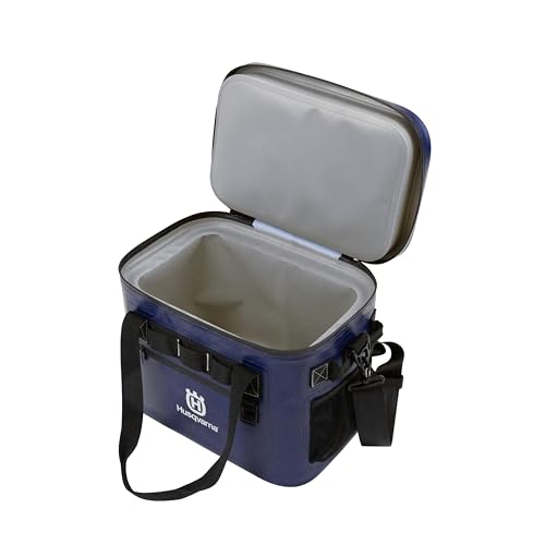Husqvarna Soft Cooler Navy with nylon webbing for secure transport and long-lasting use