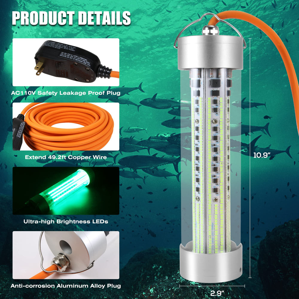 HUSUKU FS3-1 green night illumination boosts lure visibility for bites.