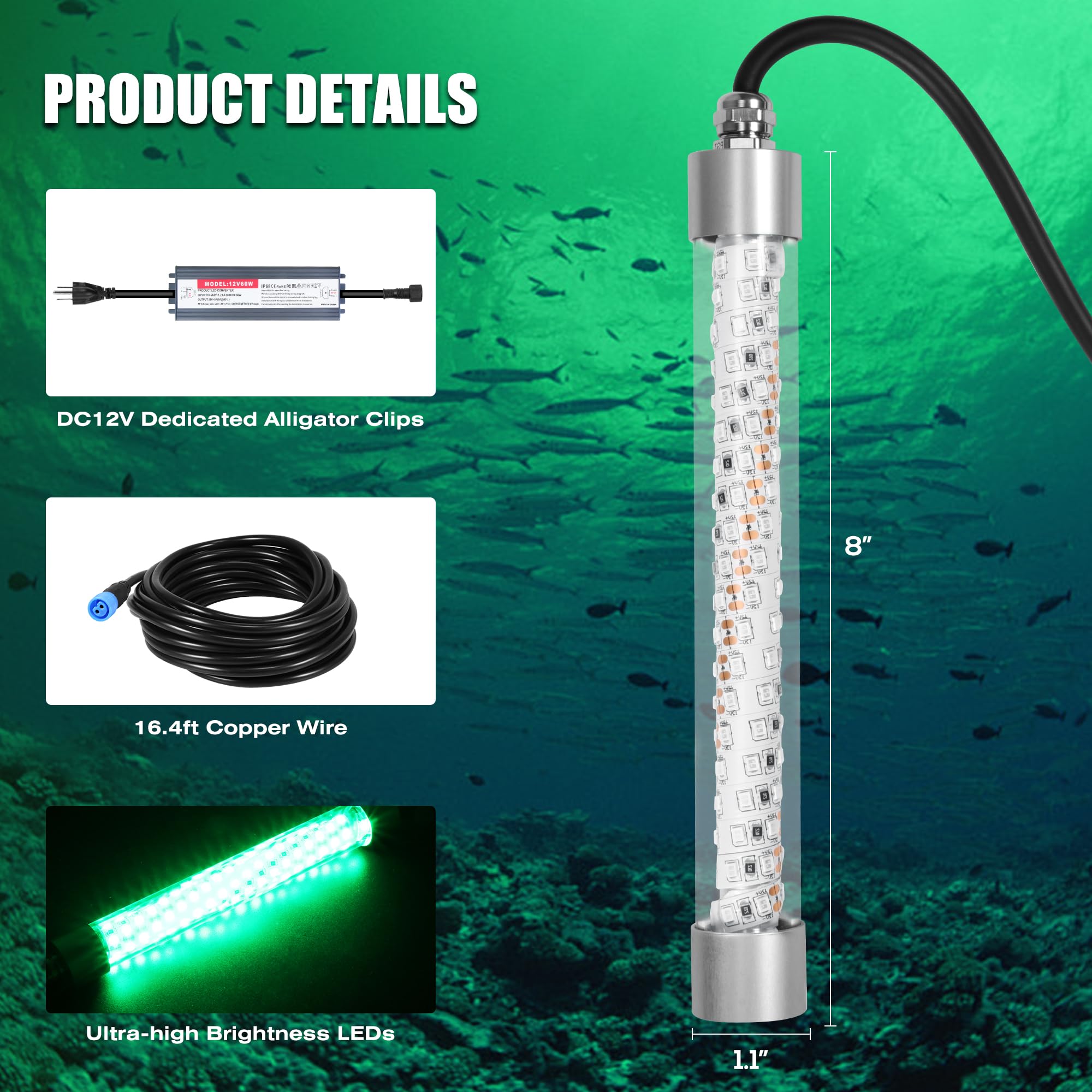 HUSUKU FS0-3 LED light mounted on boat