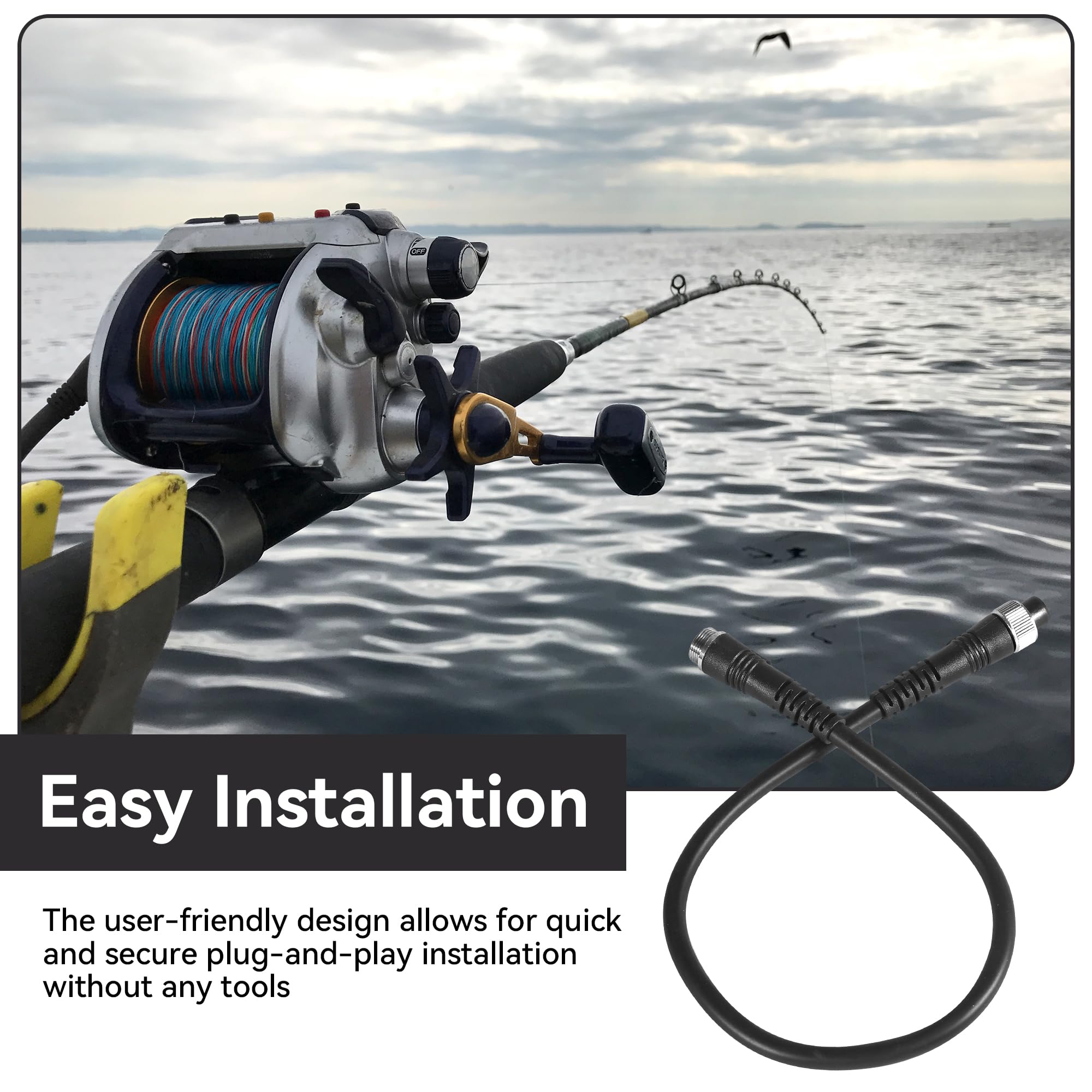 Daiwa Tanacom/Seaborg compatibility with HUTUDAN 1.5ft cable
