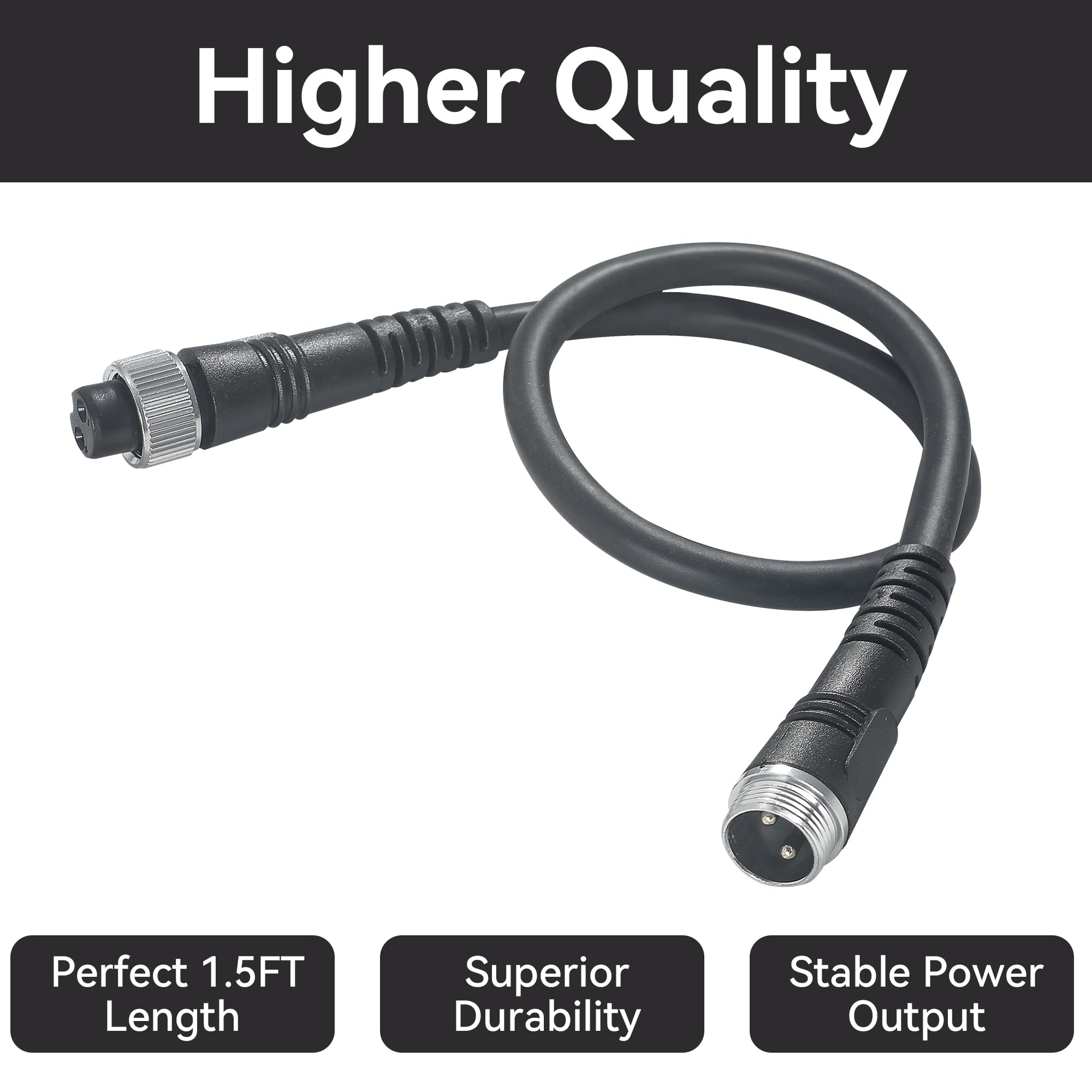 Plug end of HUTUDAN power cable for reel battery