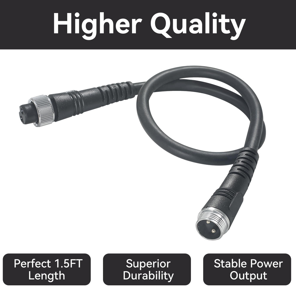Plug end of HUTUDAN power cable for reel battery
