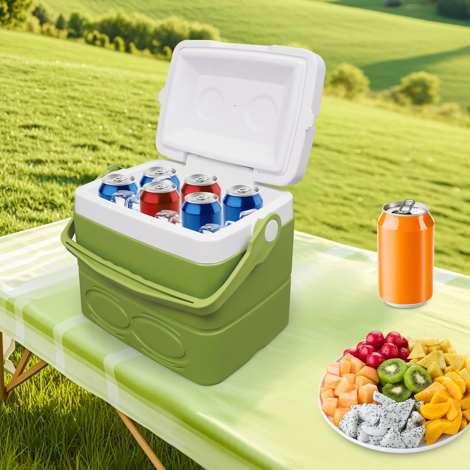 HUYSCVUI 2.25-gallon capacity ideal for drinks, snacks, and ice on outdoor trips