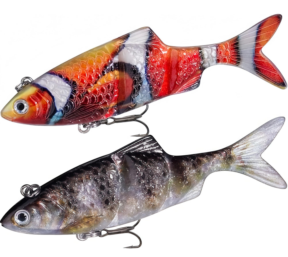 Hviomru Soft Lure Orange Gray 2-Pack - front view