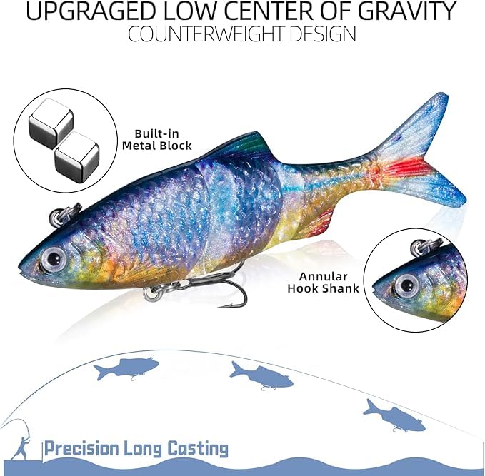 Lure in water showing lifelike swimming motion