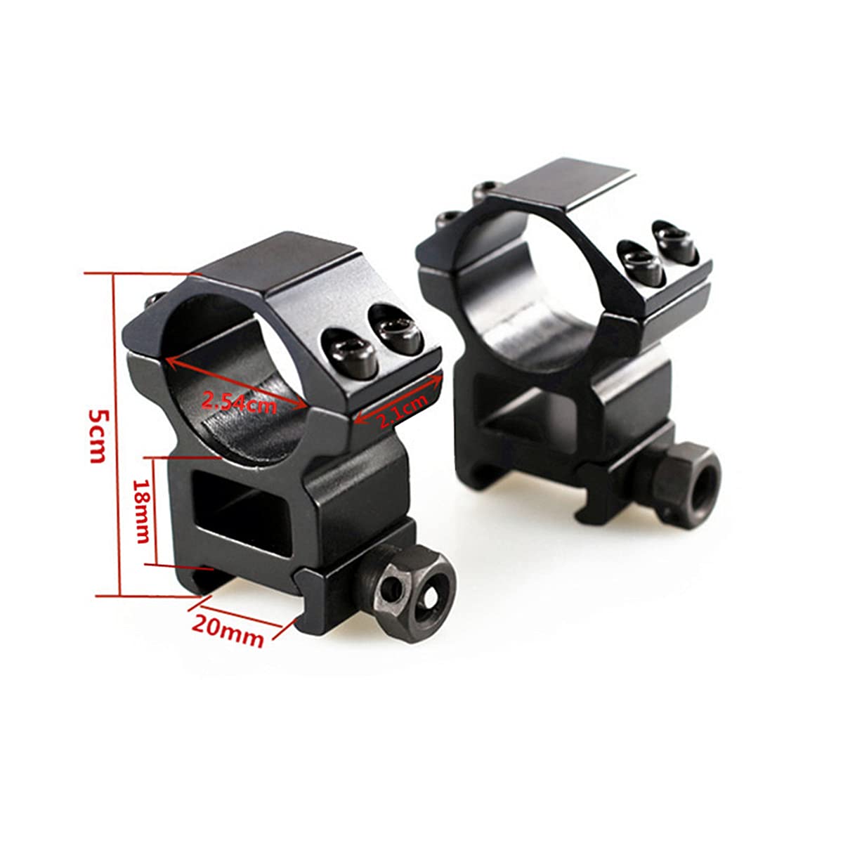 HWZ two-piece ring with clamp screws provides sturdy mounting and quick installation