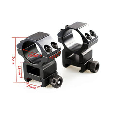 HWZ two-piece ring with clamp screws provides sturdy mounting and quick installation