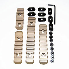 HWZ Tactical polymer section kit L2 in tan for MOE handguards enhances modular fit and quick accessory placement
