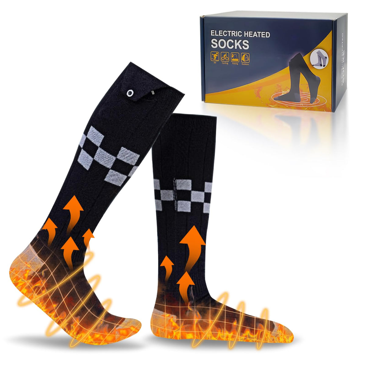 HXERY heated socks with app control for customizable warmth during outdoor activities.