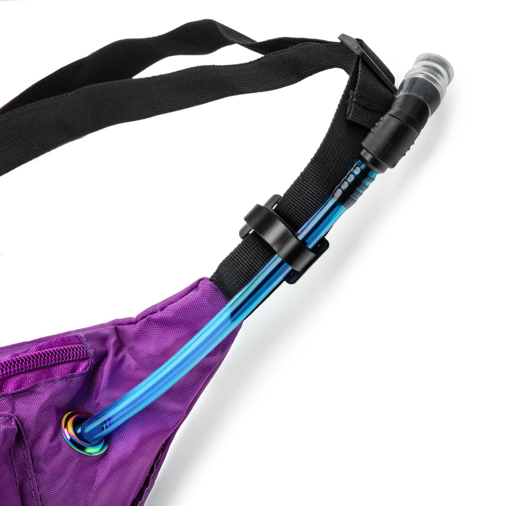HY-FAN hydration waist pack bottle-free-design frees you from bulky bottles.