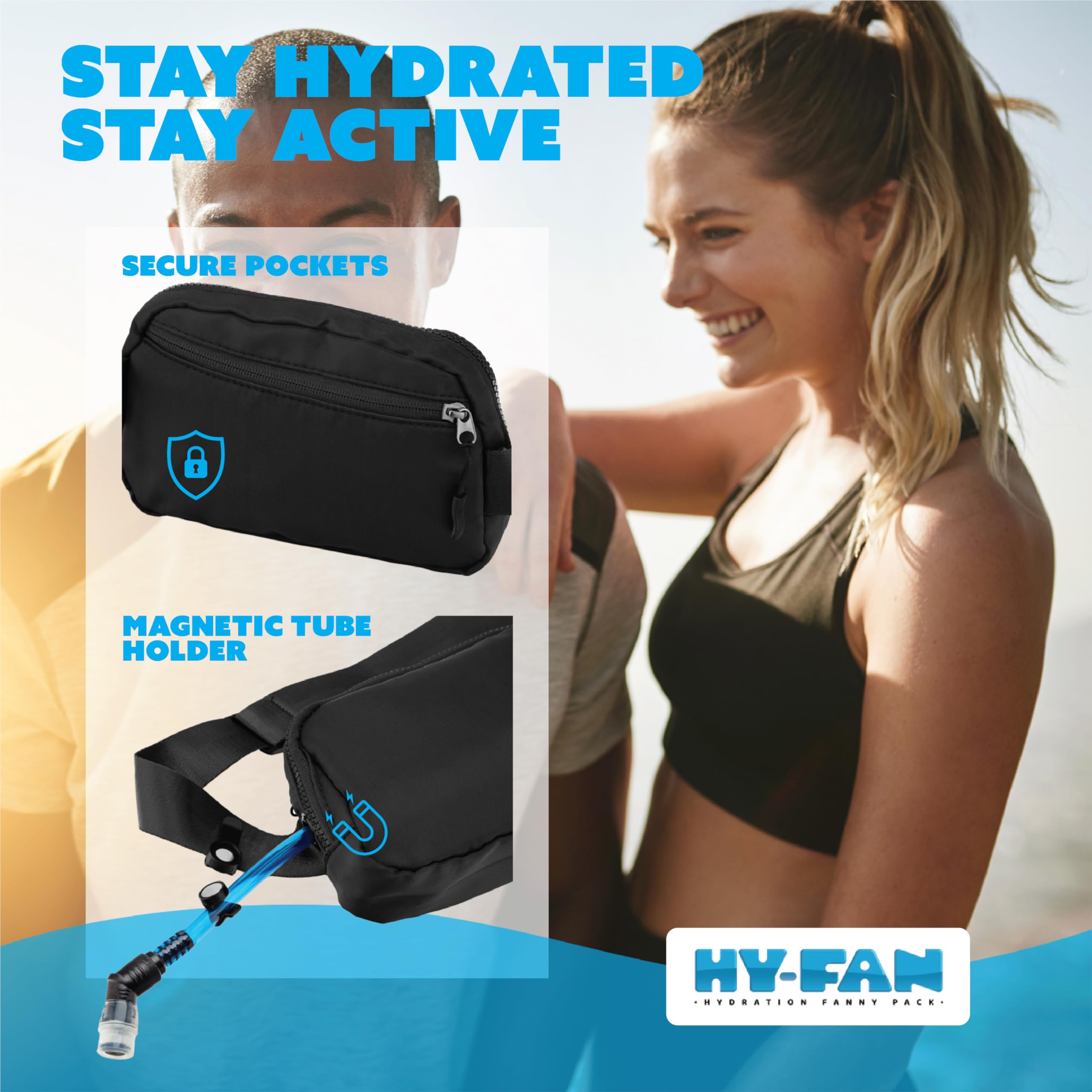 HY-FAN magnetic tube holder enables one-handed water access