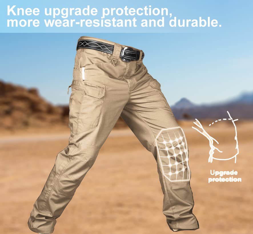 HYCOPROT tactical pants pocket detail highlights 10-pocket organization for gear.