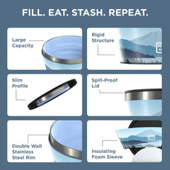 HYDAWAY BPA-free silicone bowl highlights safe, reusable camping dinnerware.