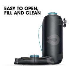 HydraPak Expedition free-standing design stays upright during setup.