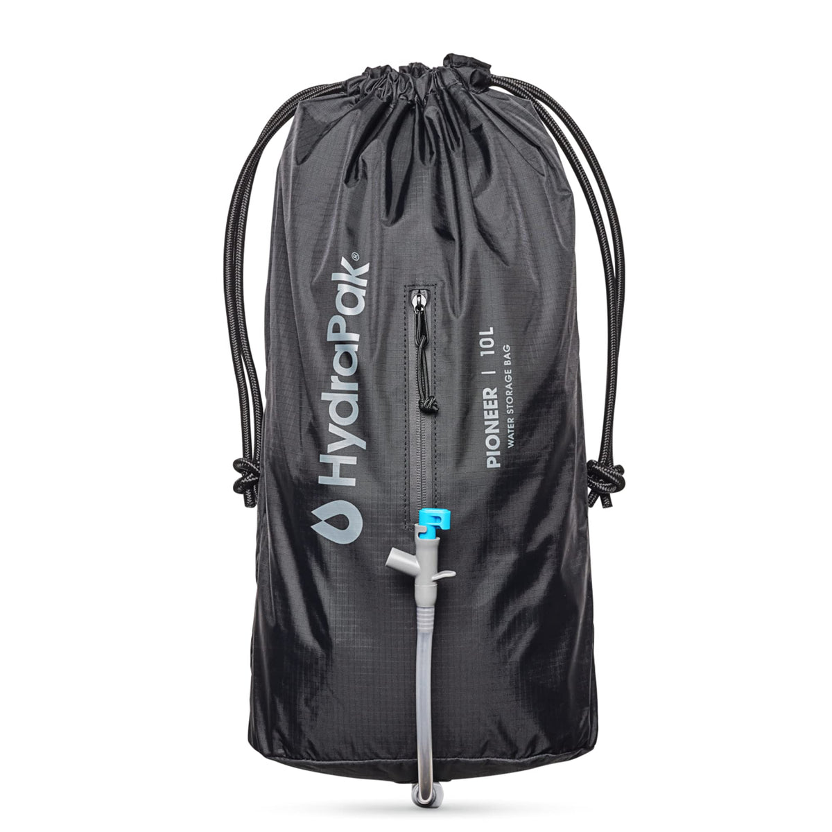 HydraPak Pioneer 10L reservoir with wide mouth for fast filling on trail