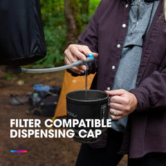 Pioneer 28 mm filter adapter enables backcountry water filtration