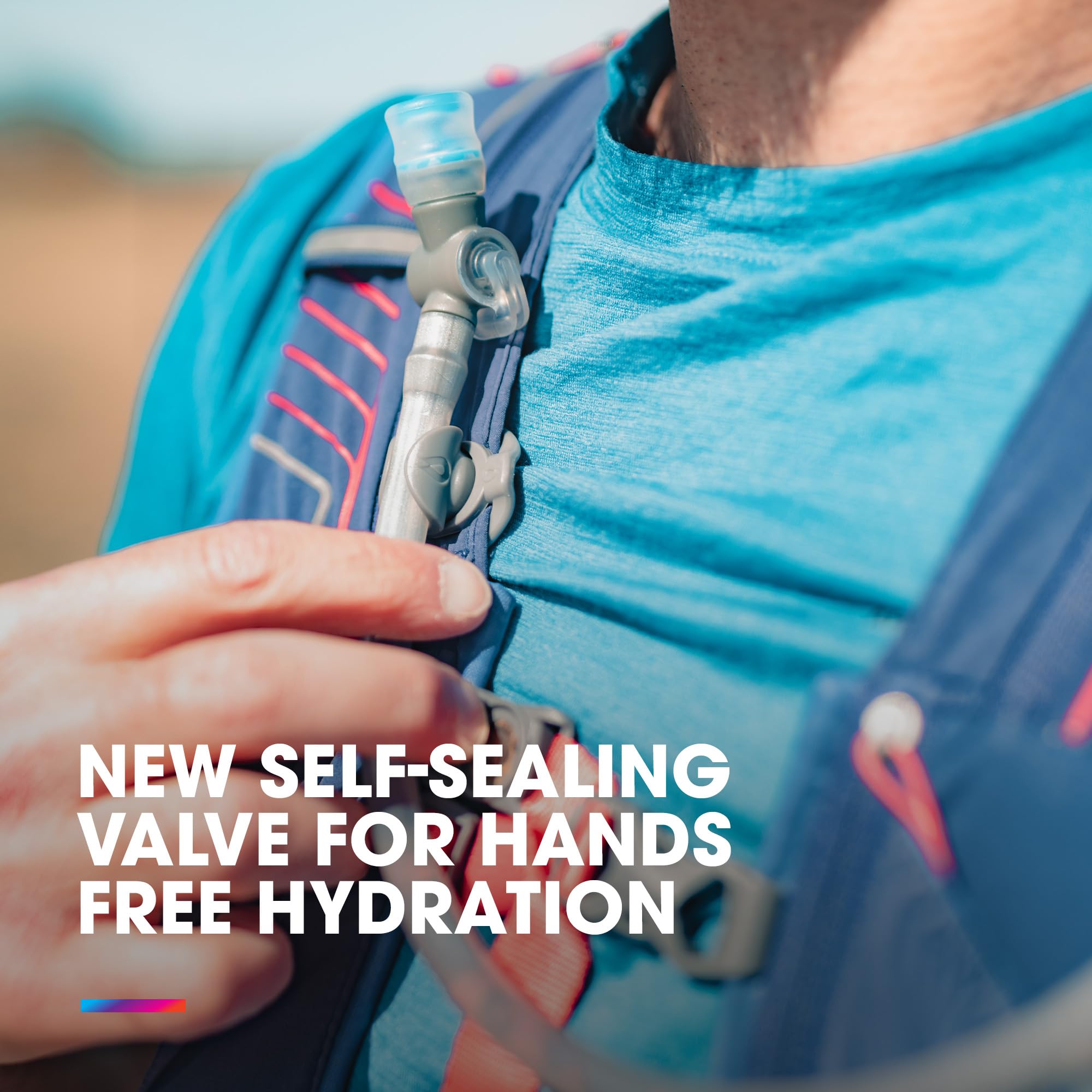 HydraPak Velocity slim-profile design: ergonomic fit reduces chafing.
