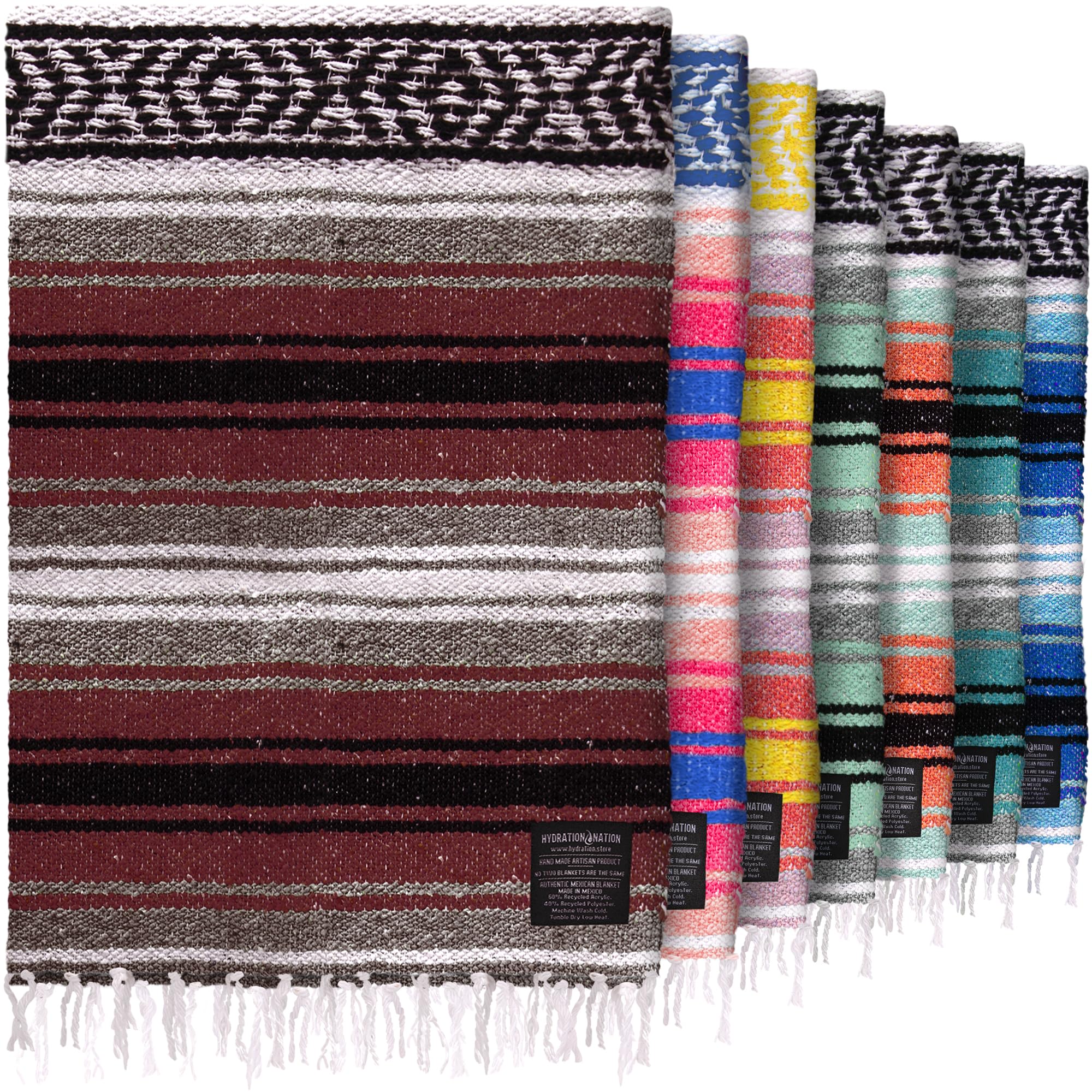 Hydration Nation authentic handwoven blanket close-up weave showcasing artisanal craftsmanship for home decor