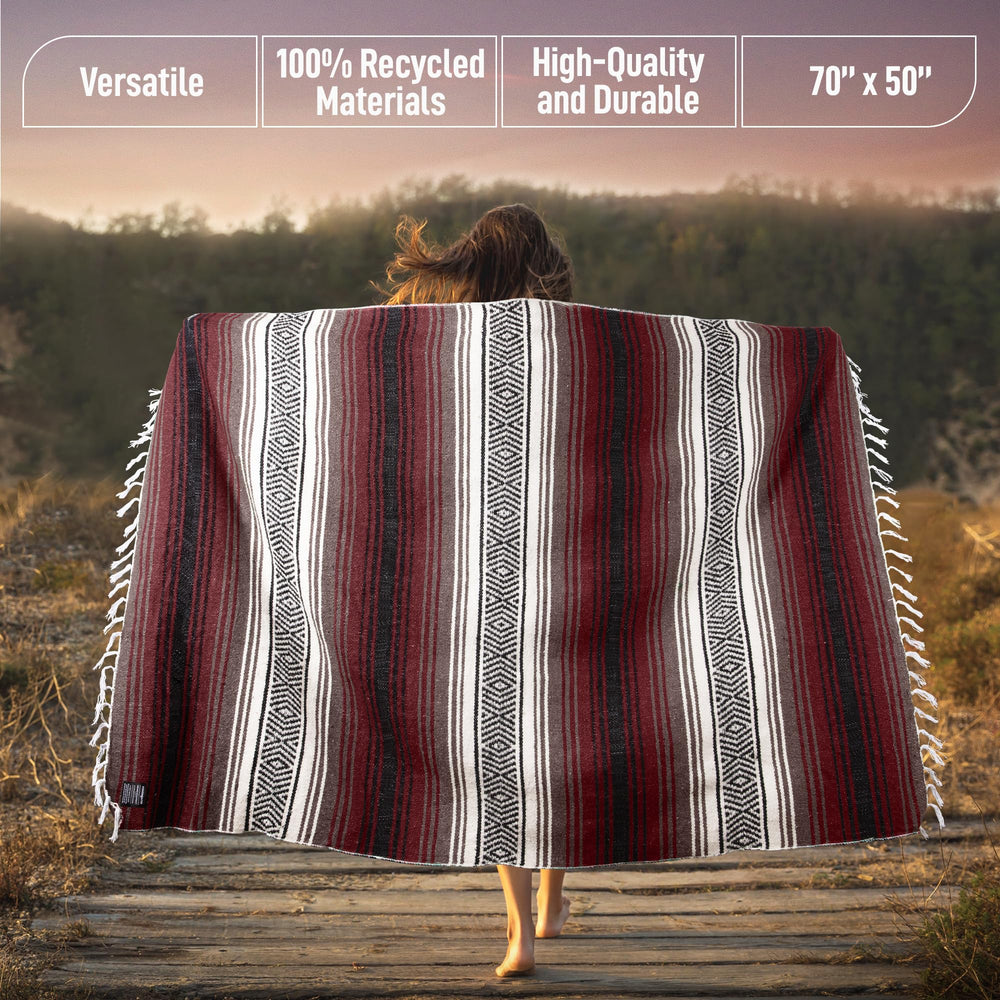 Hydration Nation handwoven blanket on wall decor, brightening western-inspired interiors