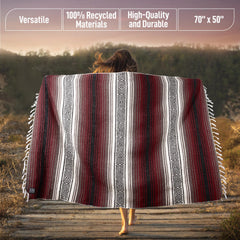 Hydration Nation handwoven blanket on wall decor, brightening western-inspired interiors